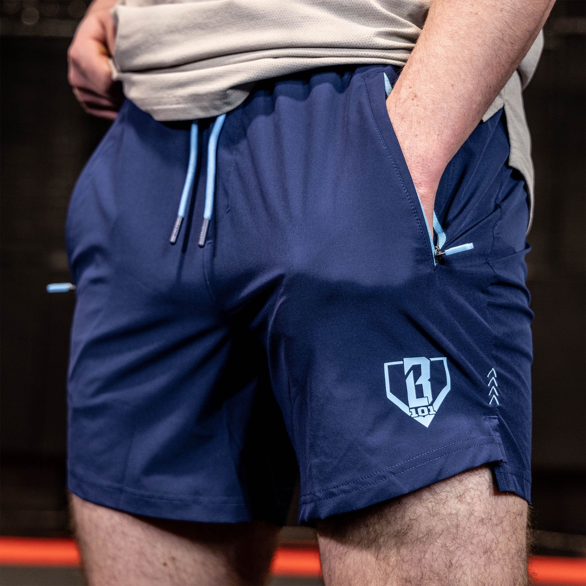 Pro Series Shorts V2 Navy Light Blue Baseball Athletic Shorts