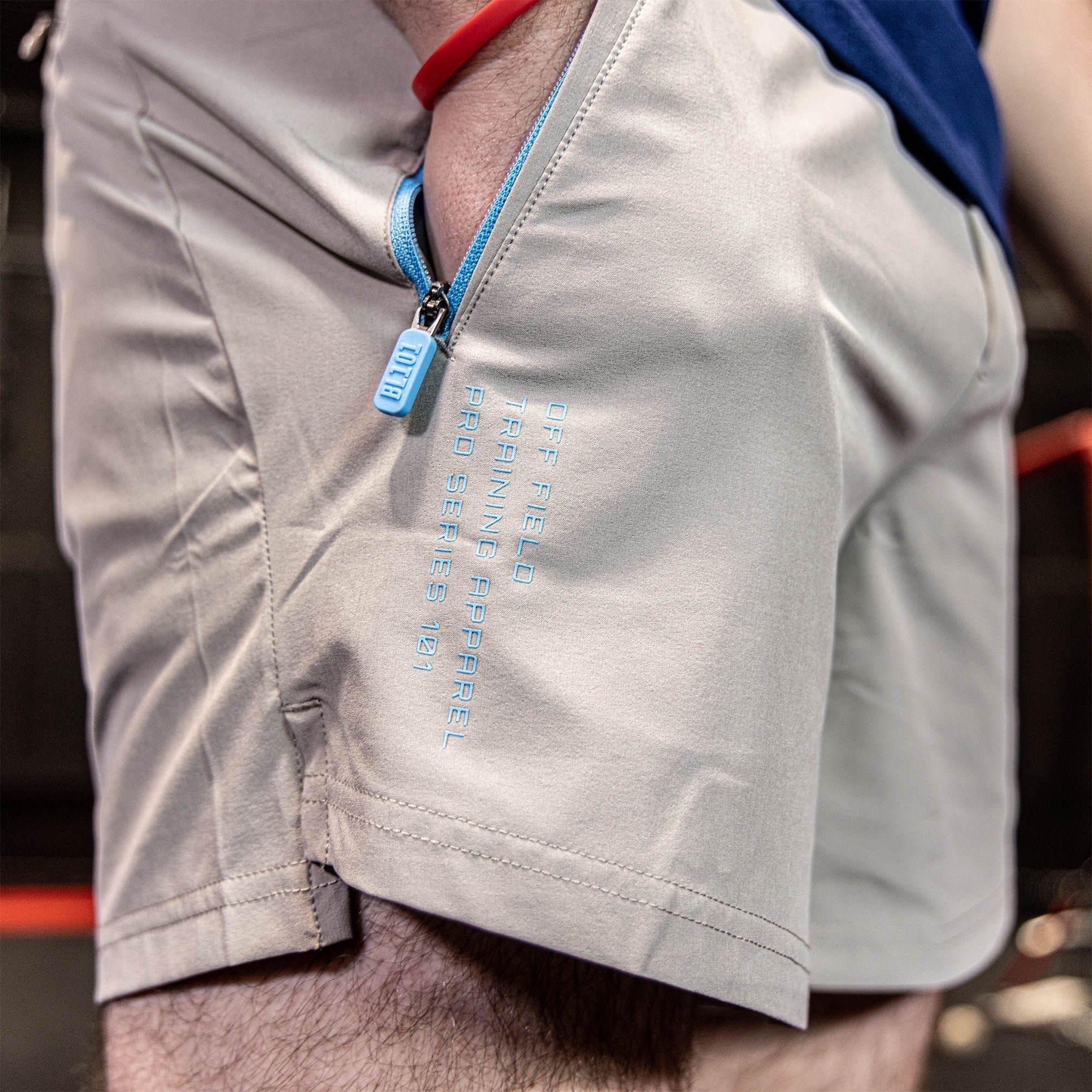 Pro Series Shorts V2 Gray Light Blue - Baseball Athletic Shorts for Men