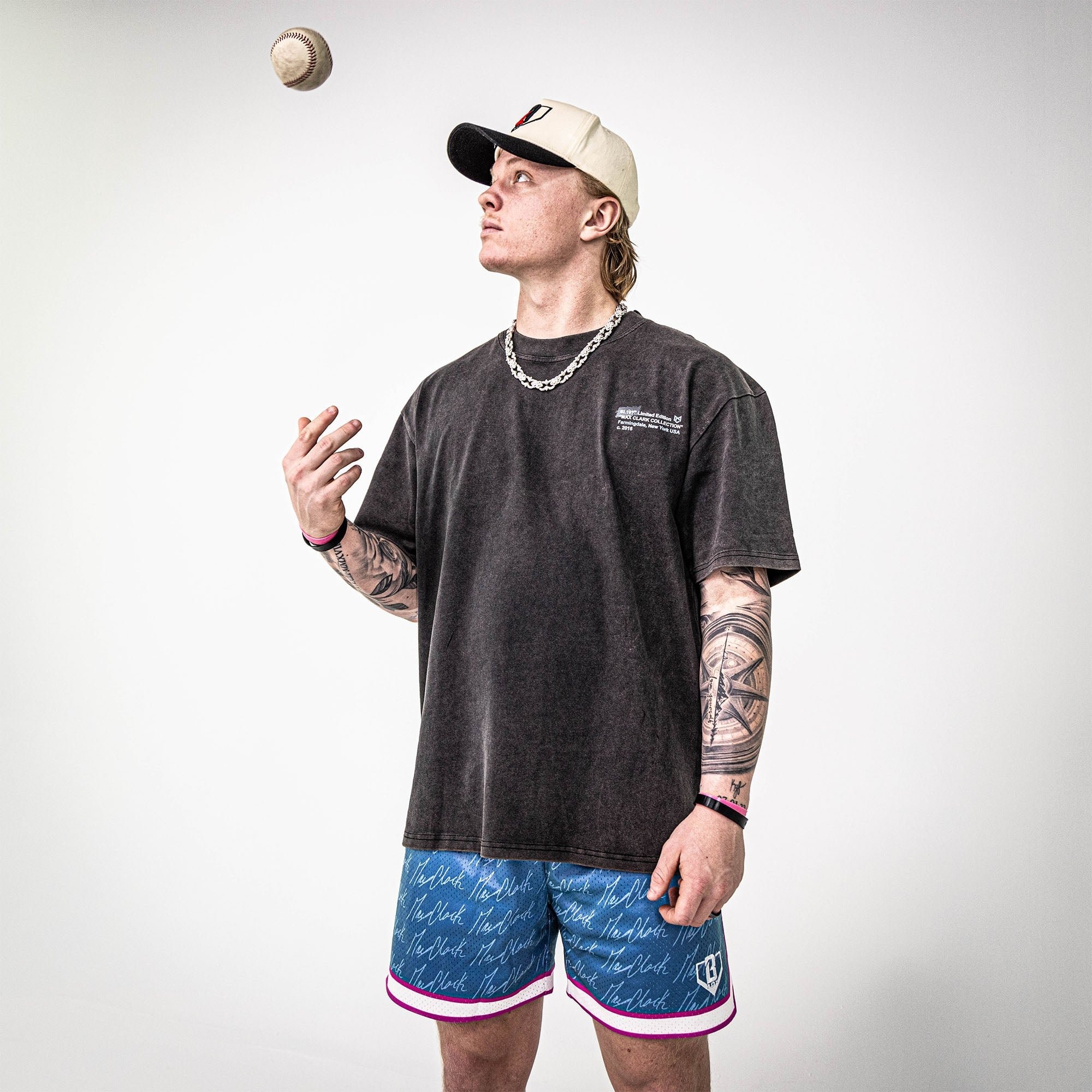 Max Clark Signature Mesh Shorts - Baseball Athletic Shorts with Allover Print