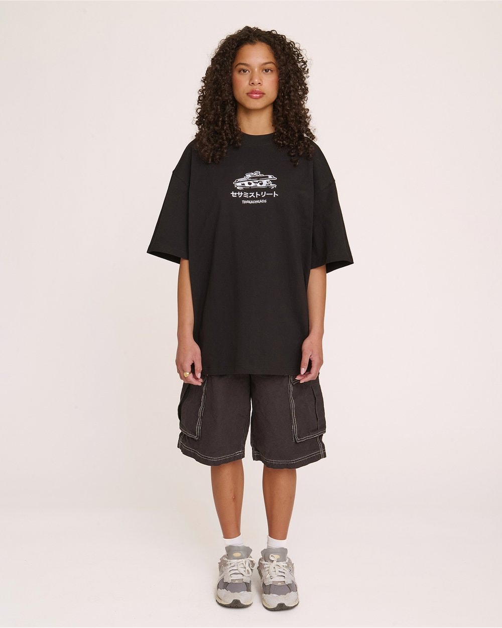 Oscar Japanese Oversized Graphic Tee Sesame Street Collab Unisex 100% Combed Cotton